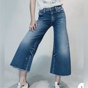 COUT DE LA LIBERTE Wide Leg Crop Jeans Womens Size 25